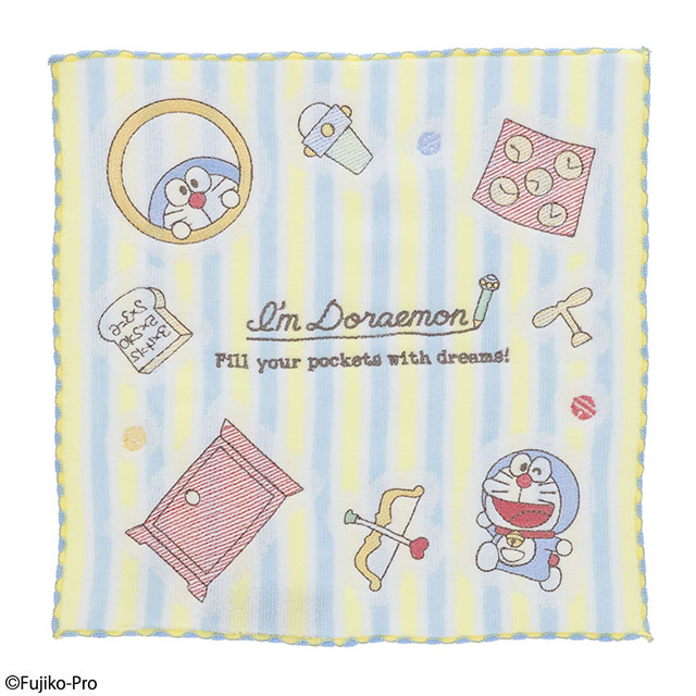 I'm doraemon ドラえもん わいわいストライプ ミニタオル