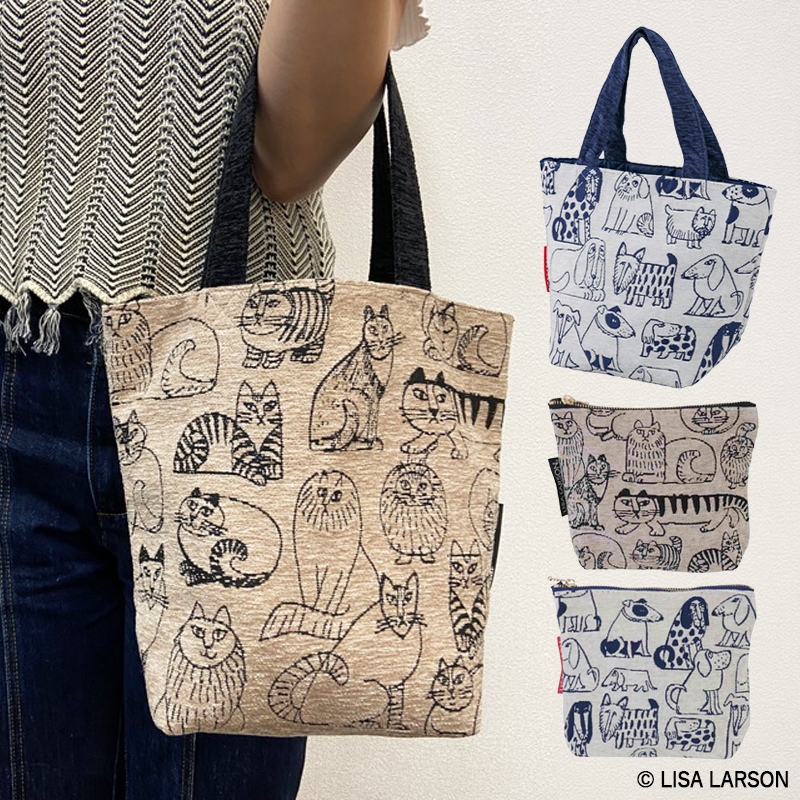 【LISA LARSON】リサ・ラーソン ドッグ キャット ポーチ ミニバッグ 北欧雑貨