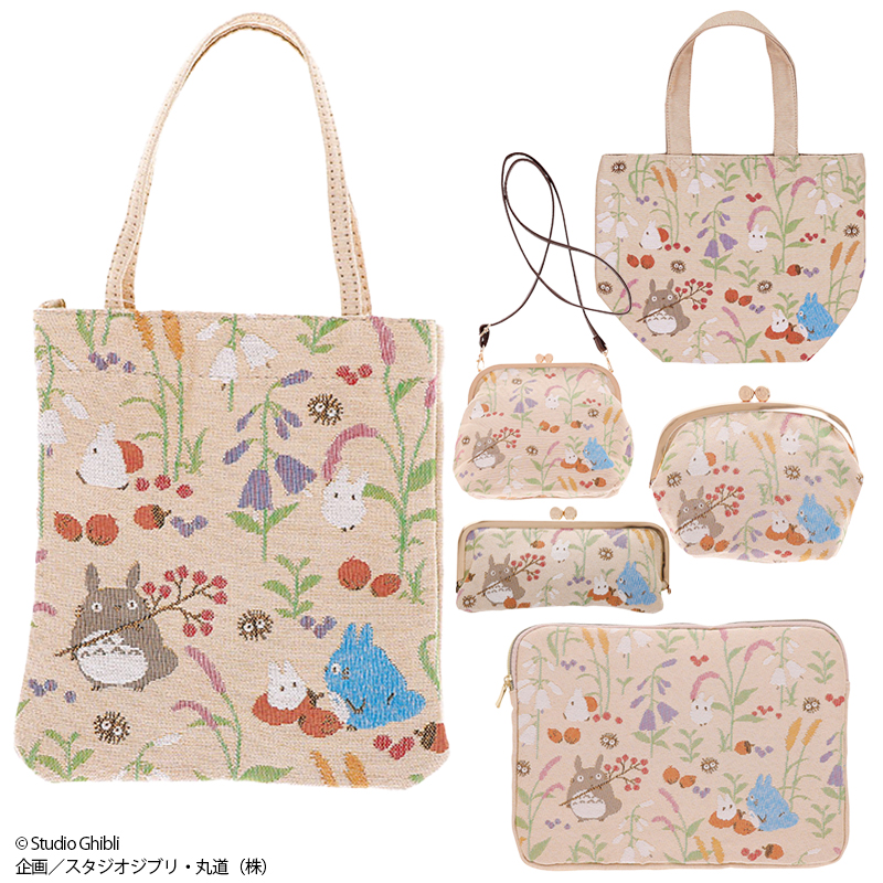ジブリ となりのトトロ 秋のひととき ミニトートバッグ/口金ポーチ/マルチケース/ミニバッグ