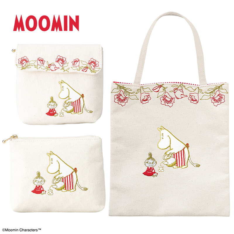 MOOMIN ムーミン ママズティーパーティー ポーチ/ティッシュケース付きポーチ/ミニトートバッグ