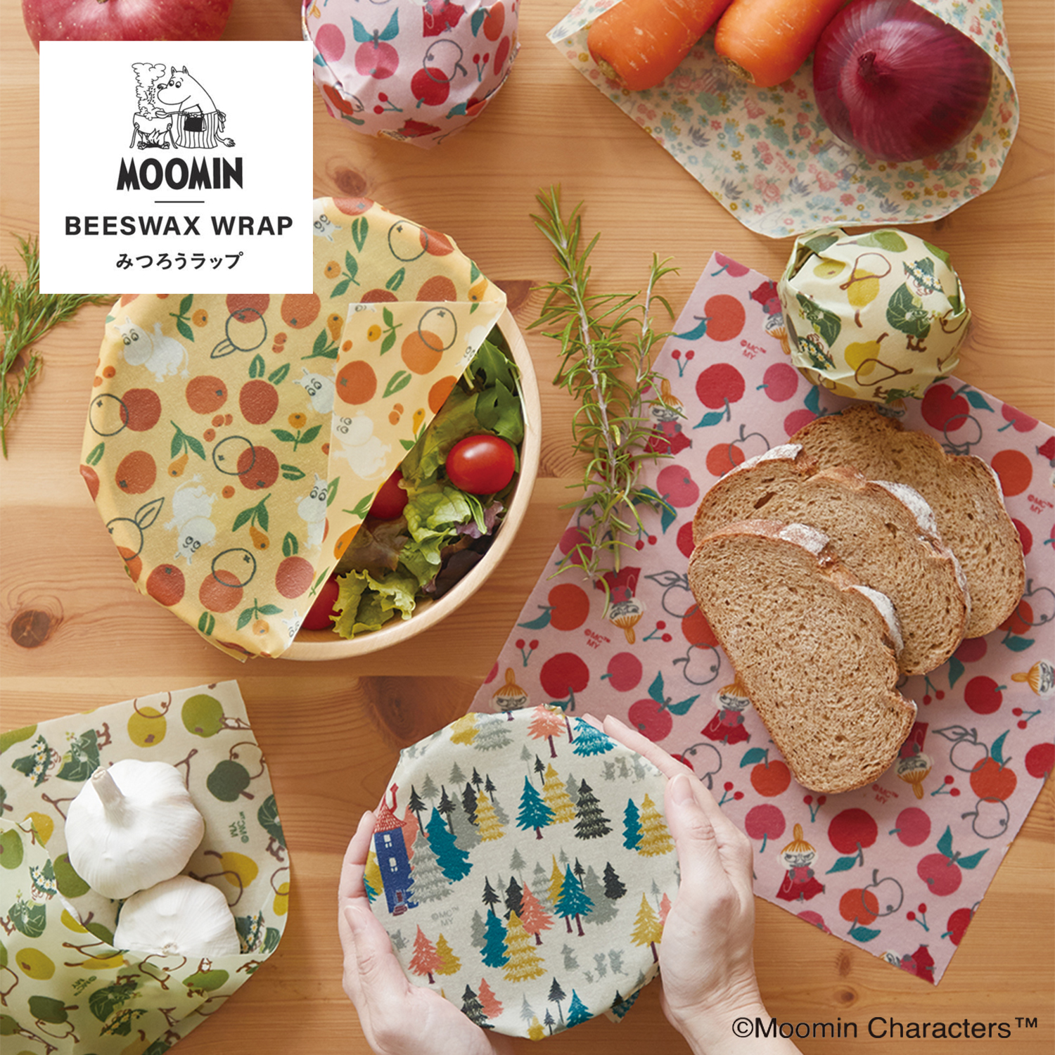 MOOMIN ムーミン みつろうラップ S/M/Lサイズ 日本製
