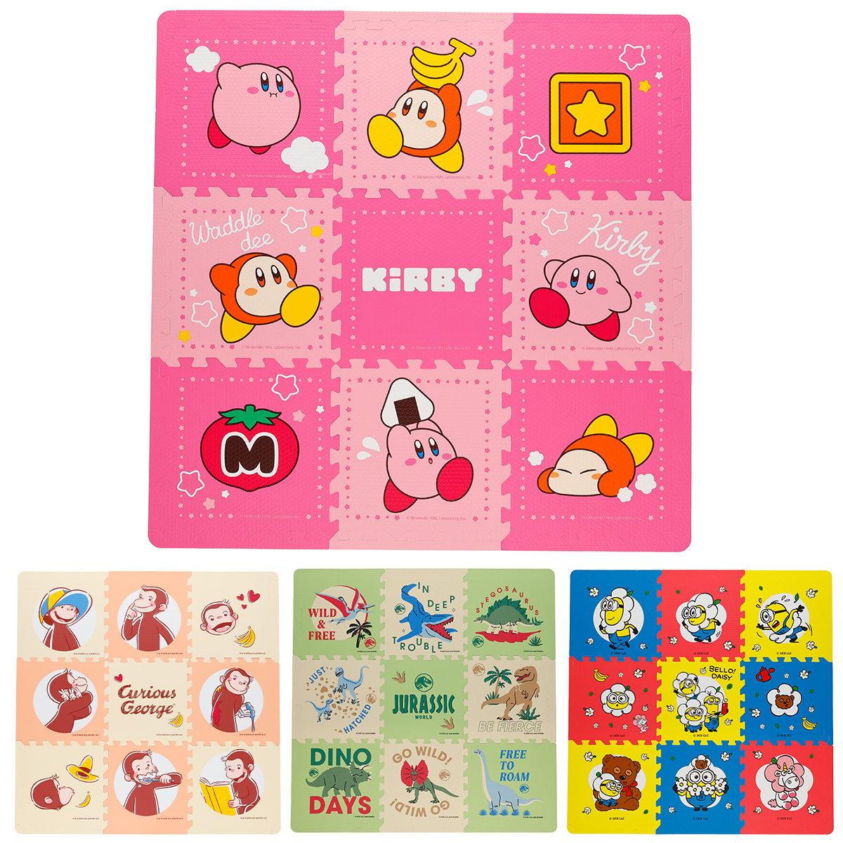 パズルマット ディズニー サンリオ おさるのジョージ ミニオン ジュラシックワールド カービィ