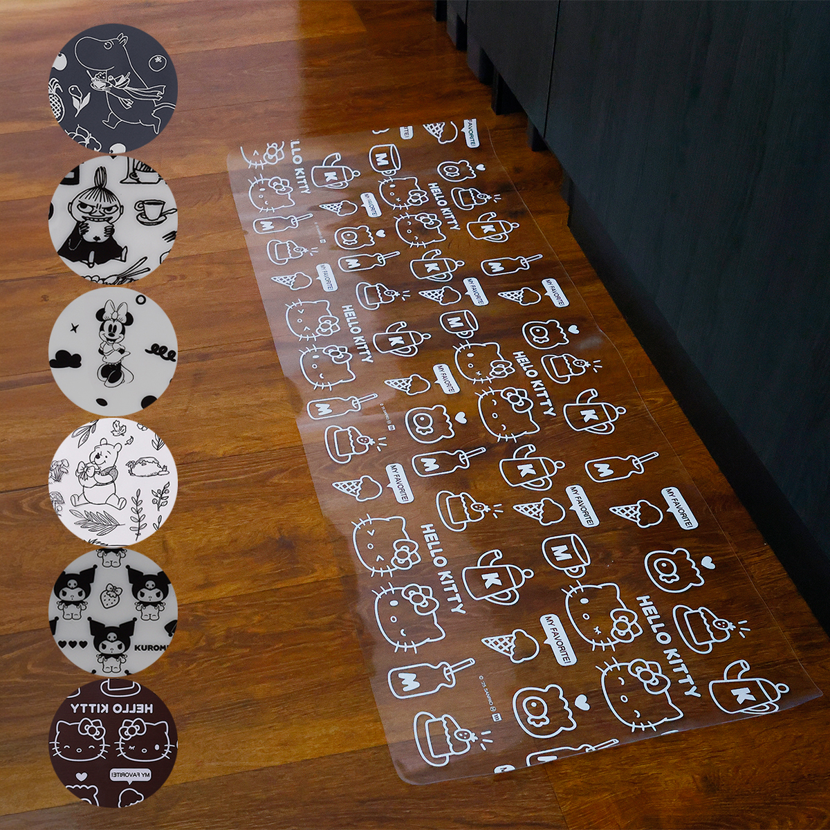 透明キッチンマット ディズニー ムーミン サンリオ