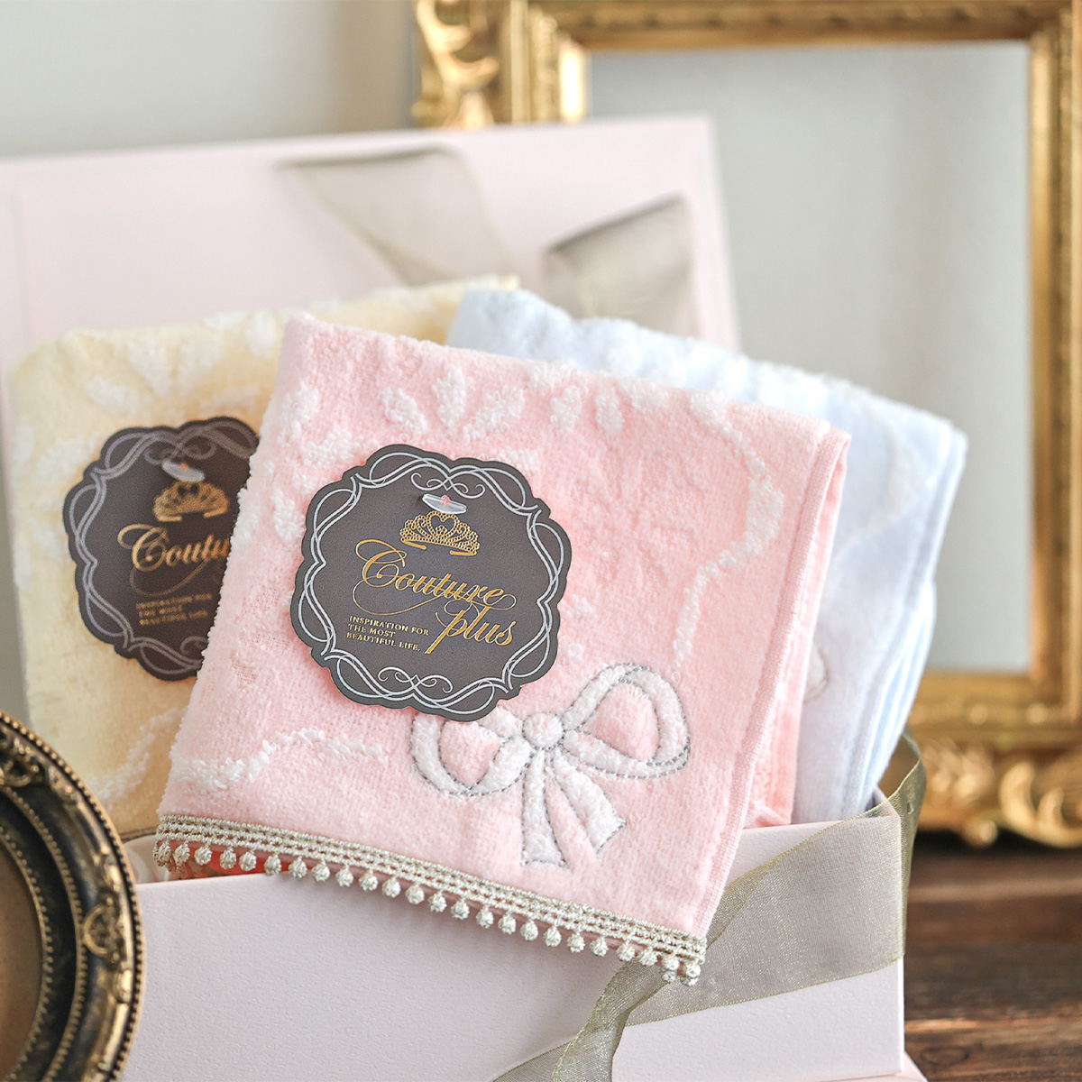 【OCURONE オクローネ】Couture plus リボンブーケ タオルチーフ