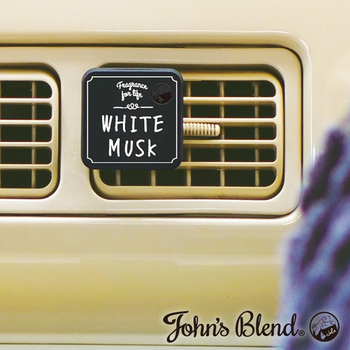 【John's Blend】ジョンズブレンド クリップオン エアーフレッシュナー ホワイトムスク ムスクジャスミン