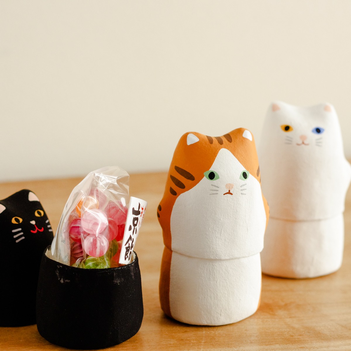 日本製【羅工房】京都の手描きはりこどーる猫シリーズ 京飴入り ホワイトデー