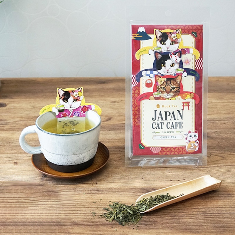 【Hook Tea】JAPAN CAT CAFE 猫型ティーバッグ 日本製