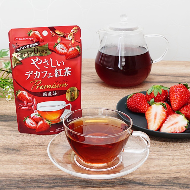 【Tea Boutiqueティーブティック】やさしいデカフェ紅茶 プレミアム いちご ゆめのか苺【数量限定】
