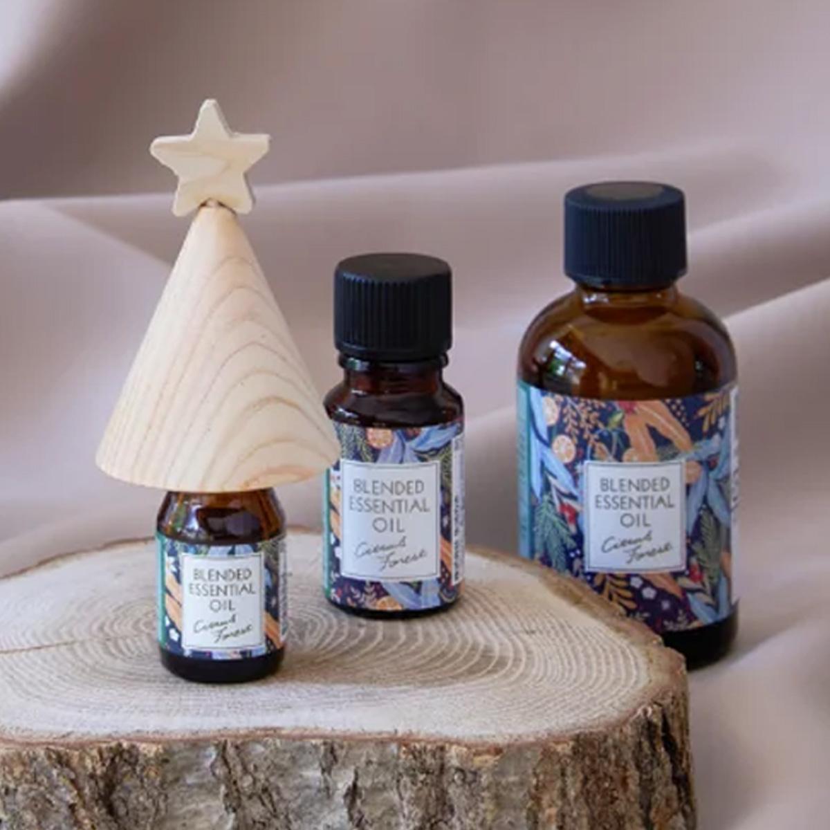 【冬季限定】ブレンドエッセンシャルオイル シトラス&フォレスト 10ml/30ml/50ml/アロマキャップ
