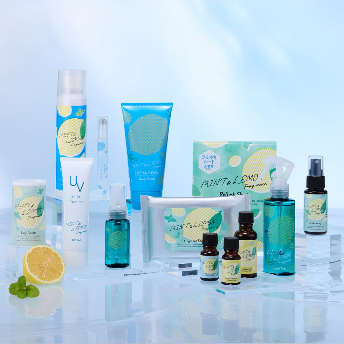【生活の木】ミント&レモン マスクスプレー＆ボディ&ヘアミスト&ボディパウダー&ファブリックミスト&フレグランスシート【夏季限定】