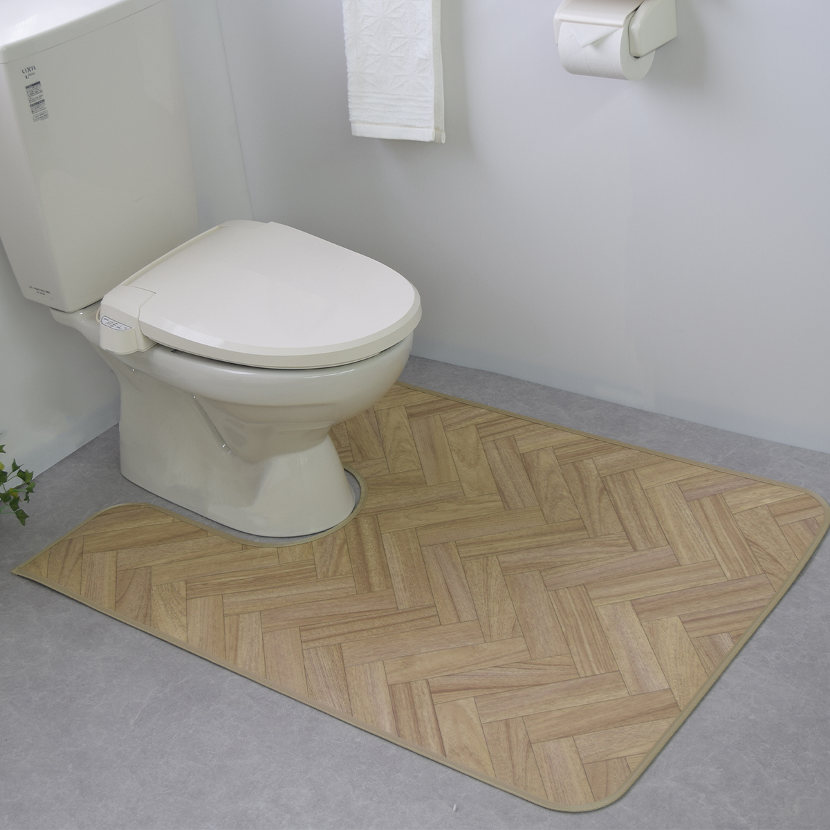 拭けるマットシリーズ ヘリンボーン トイレマット 日本製