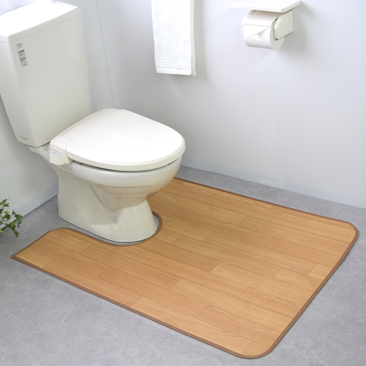 拭けるマットシリーズ サクラブラウン トイレマット 日本製