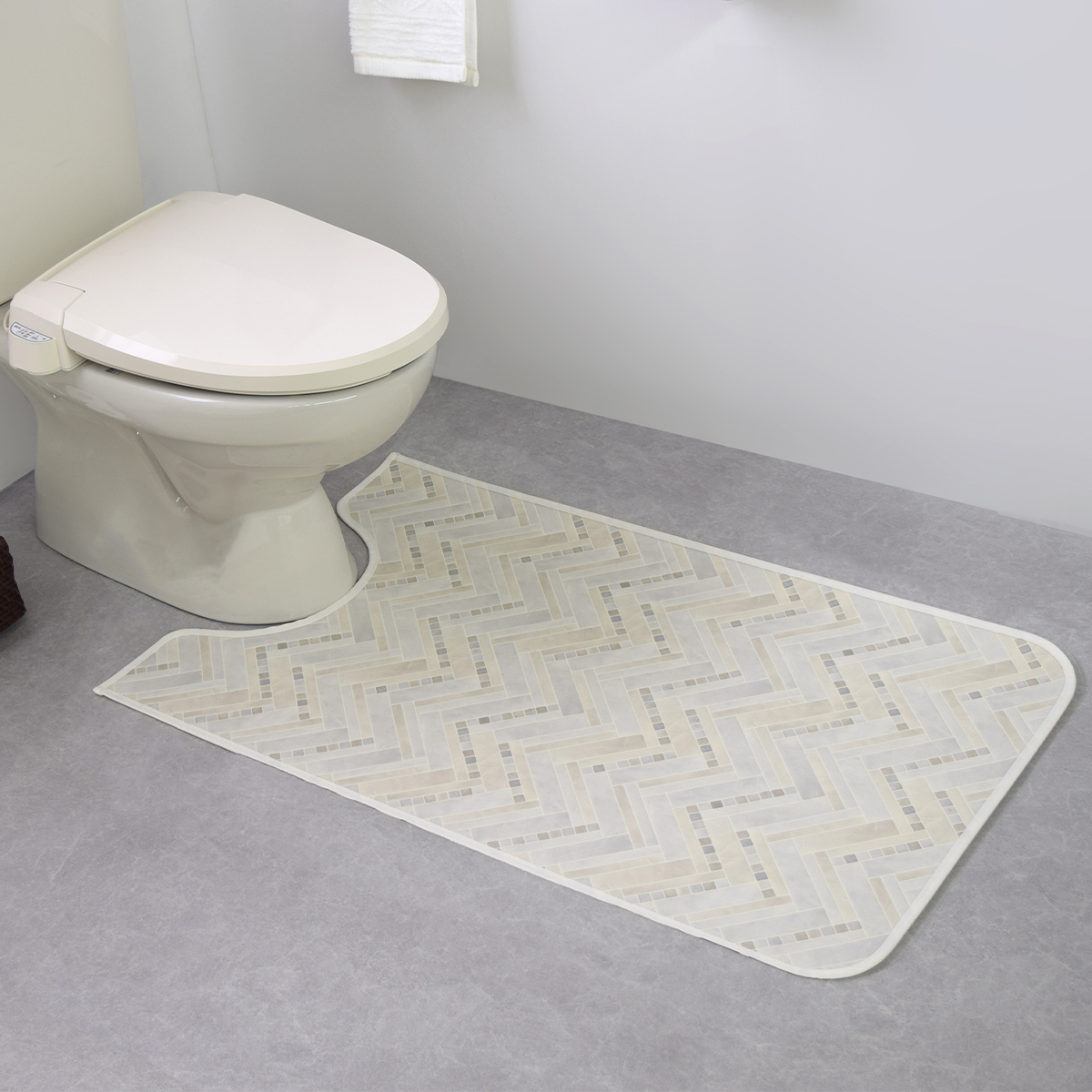 拭けるマットシリーズ モザイクタイル トイレマット 日本製