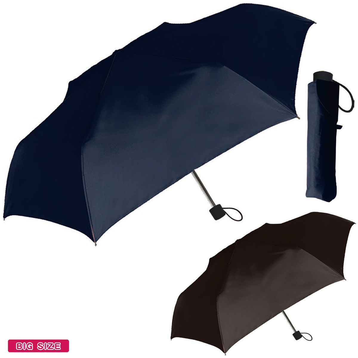 【中谷】65cm 無地 耐風折傘 大人 折り畳み傘