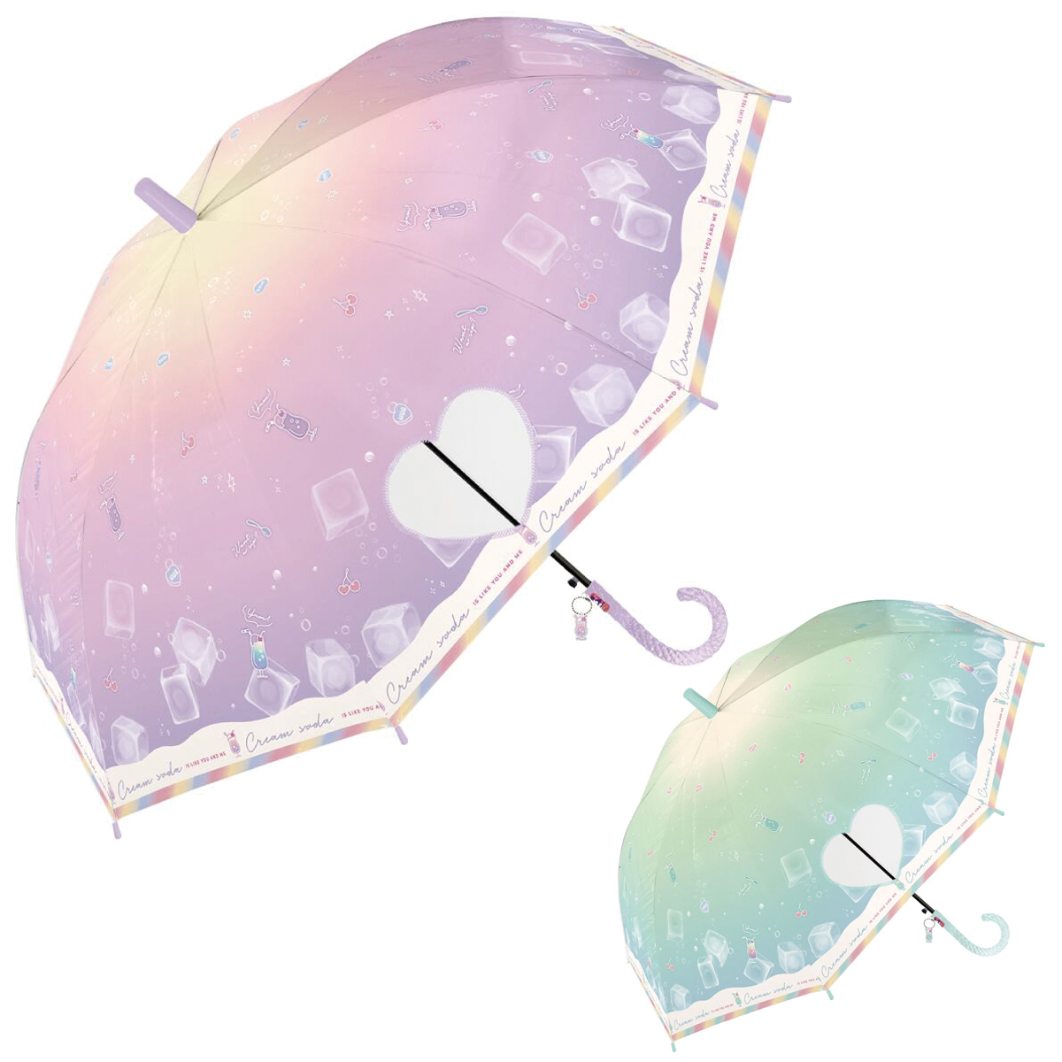 【中谷】クリームソーダ 子ども用傘 ジャンプ傘
