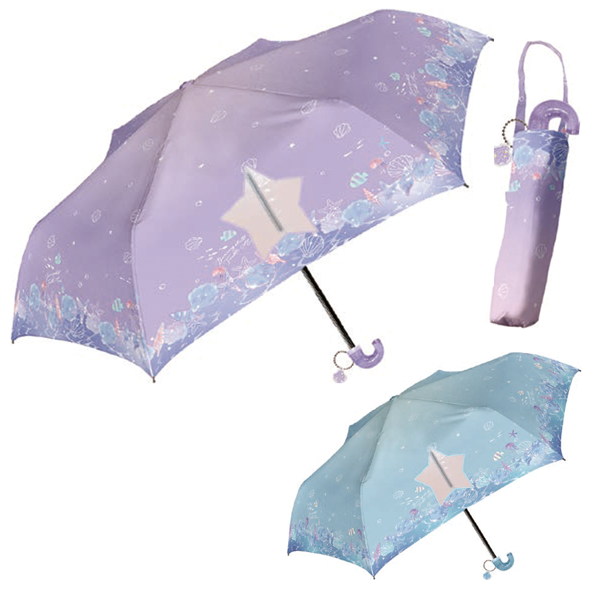 【中谷】ドリーミングマリン 子ども用傘 折り畳み傘