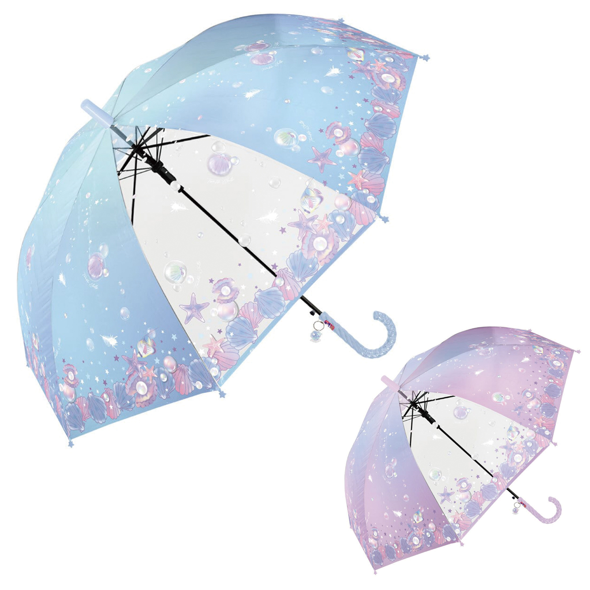 【中谷】マーメイドシェル 子ども用傘 ジャンプ傘