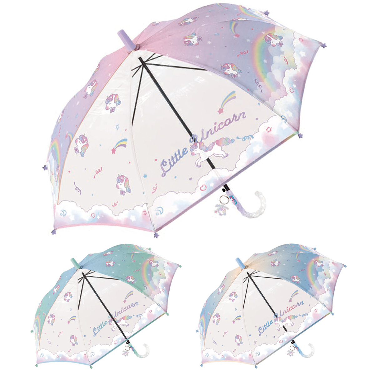 【中谷】リトルユニコーン 子ども用傘 ジャンプ傘