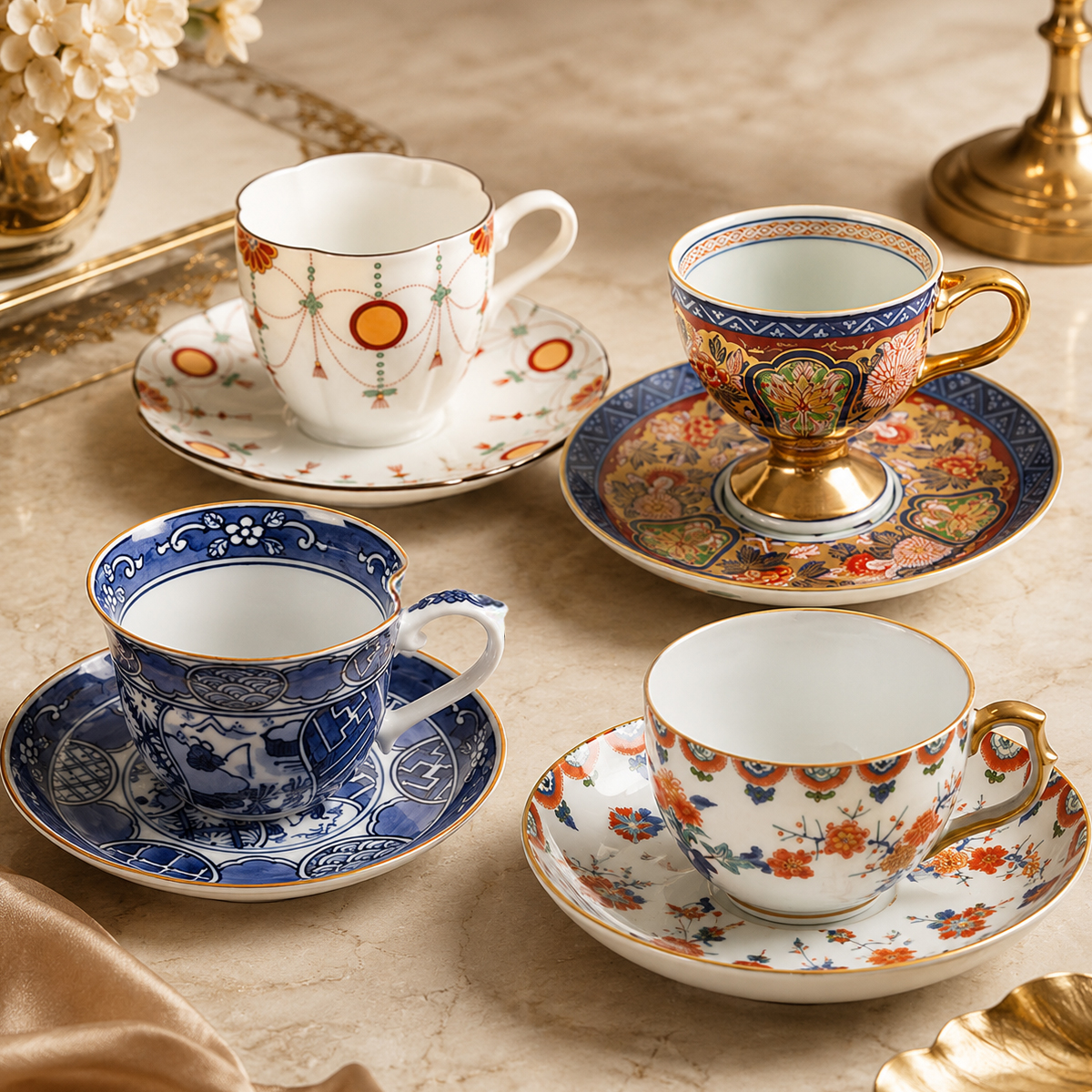 賞美堂本店 ITEM COLLECTION カップ&ソーサー 和柄 日本製