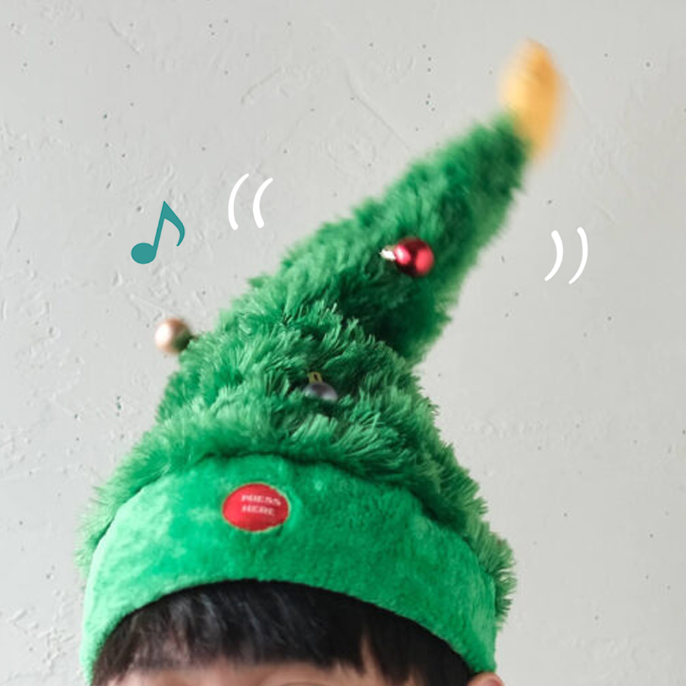 《予約：8月中旬入荷》【クリスマス】かぶれるダンシングツリー帽子