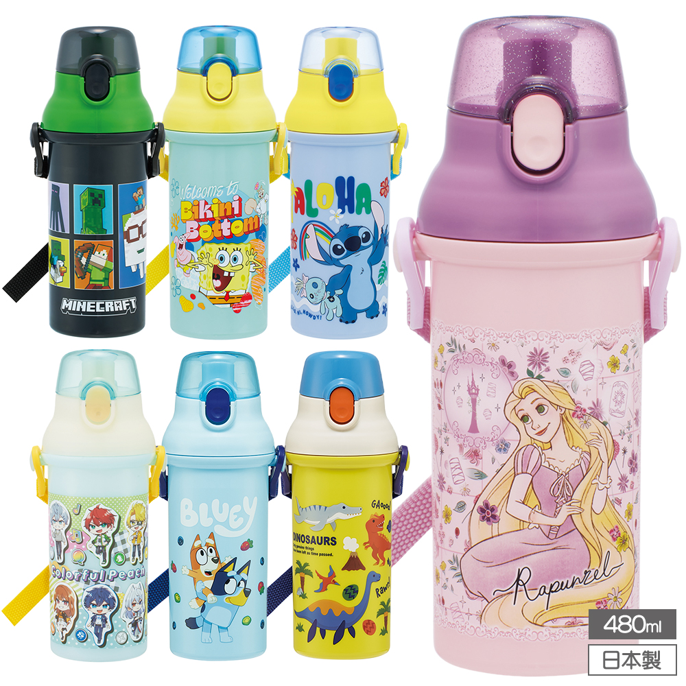 直飲プラワンタッチボトル 水筒 キッズ 480ml PSB5SAN【スケーター】