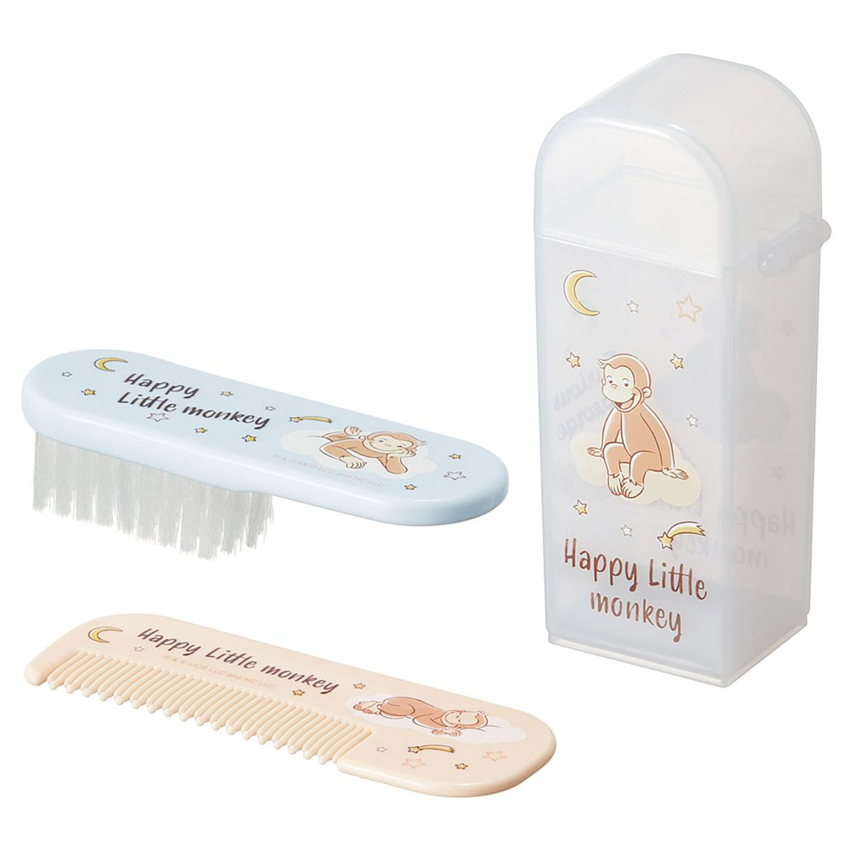 ベビー ヘアセット ブラシ／クシ／ケース付き おさるのジョージ キッズ BHB1【スケーター】
