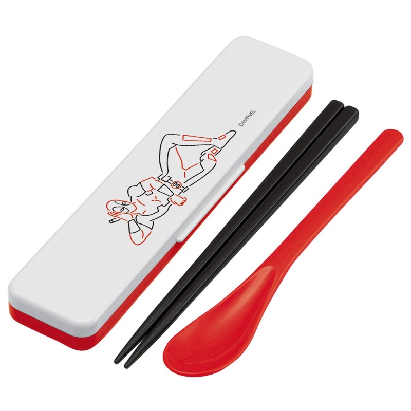 【スケーター】抗菌コンビセット 箸＆スプーン ランチ用カトラリー 食洗機対応