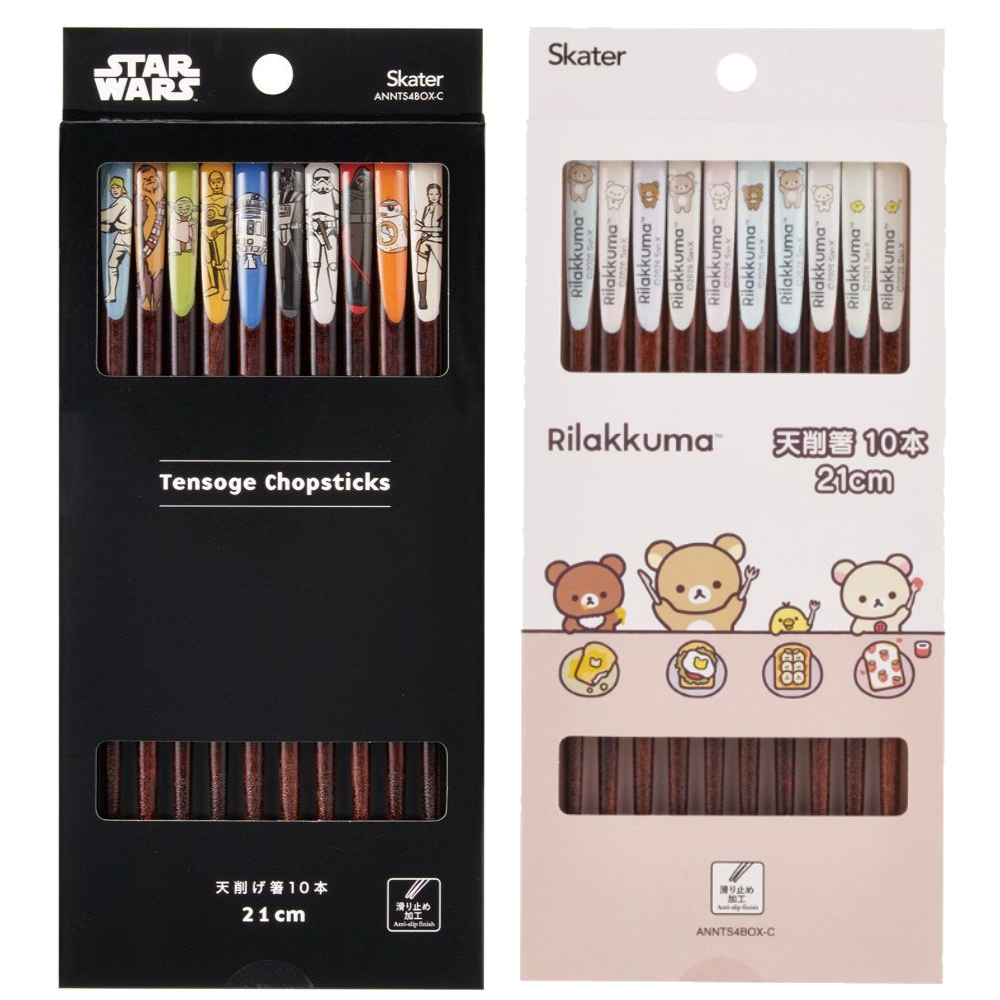 天削げ箸10本セット ANNTS4BOX-C【スケーター】
