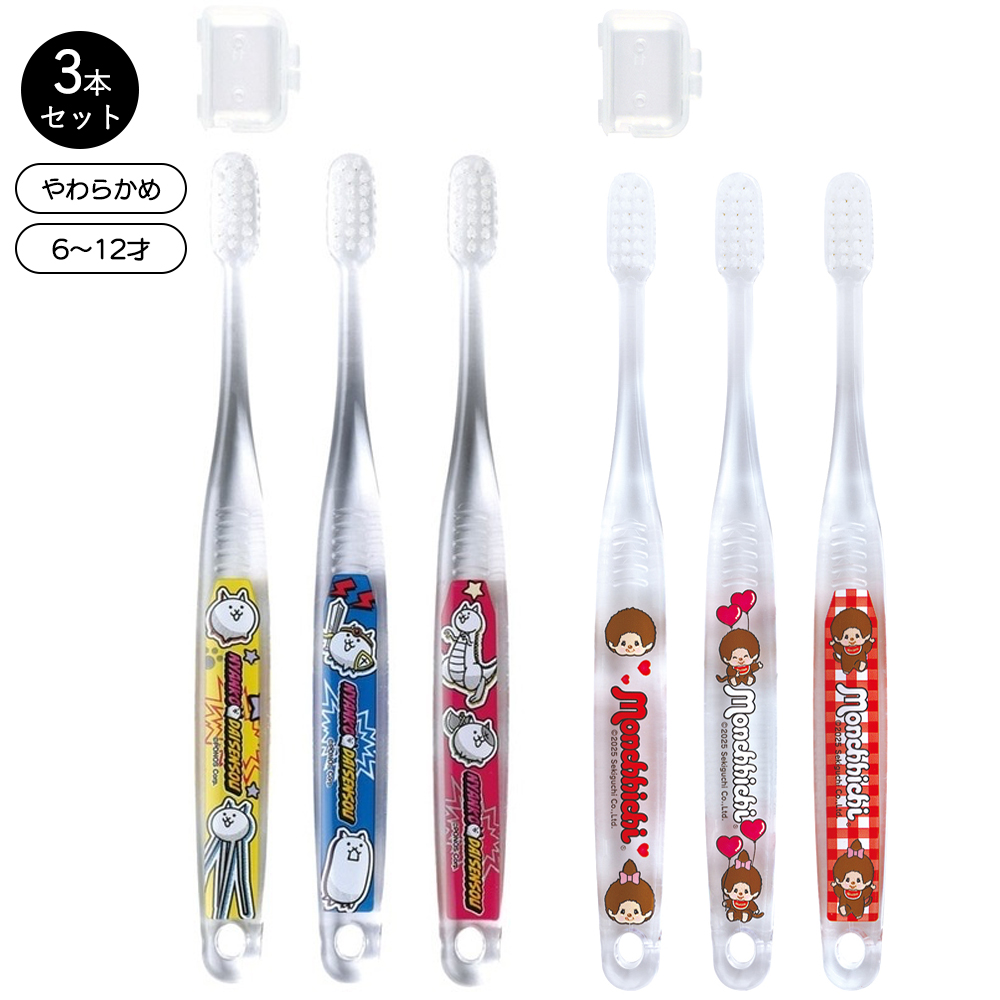 クリア歯ブラシ3本セット TBCR6T【スケーター】