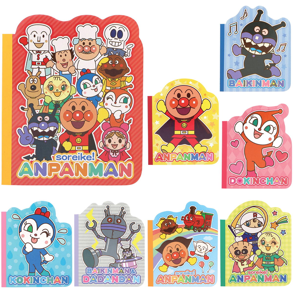 ダイカットメモ それいけ!アンパンマン ばいきんまん ドキンちゃん