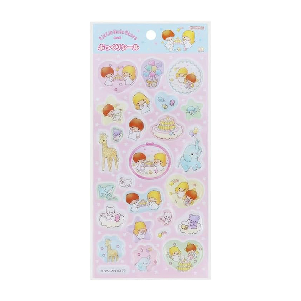 【サンスター文具】ぷっくりシール サンリオ リトルツインスターズ レトロ