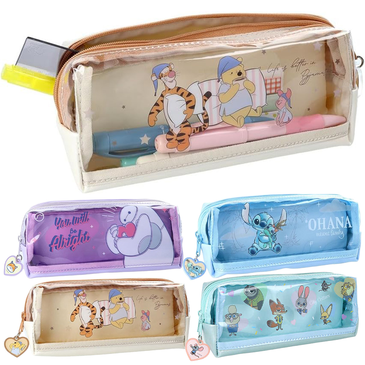 ディズニー ダブルファスナーペンケース 筆箱