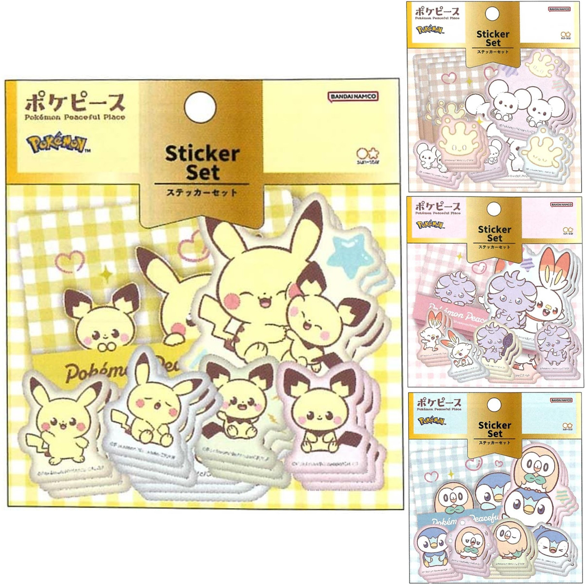 【サンスター文具】ステッカーセット ポケピース ぷっくりシール ポケモン