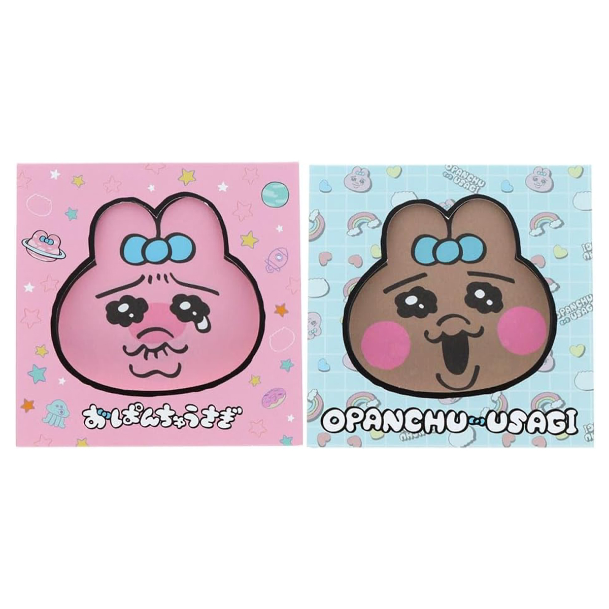 窓付スクエアメモ おぱんちゅうさぎ 4柄 文具 かわいい 学校や職場での伝言にも 日本製