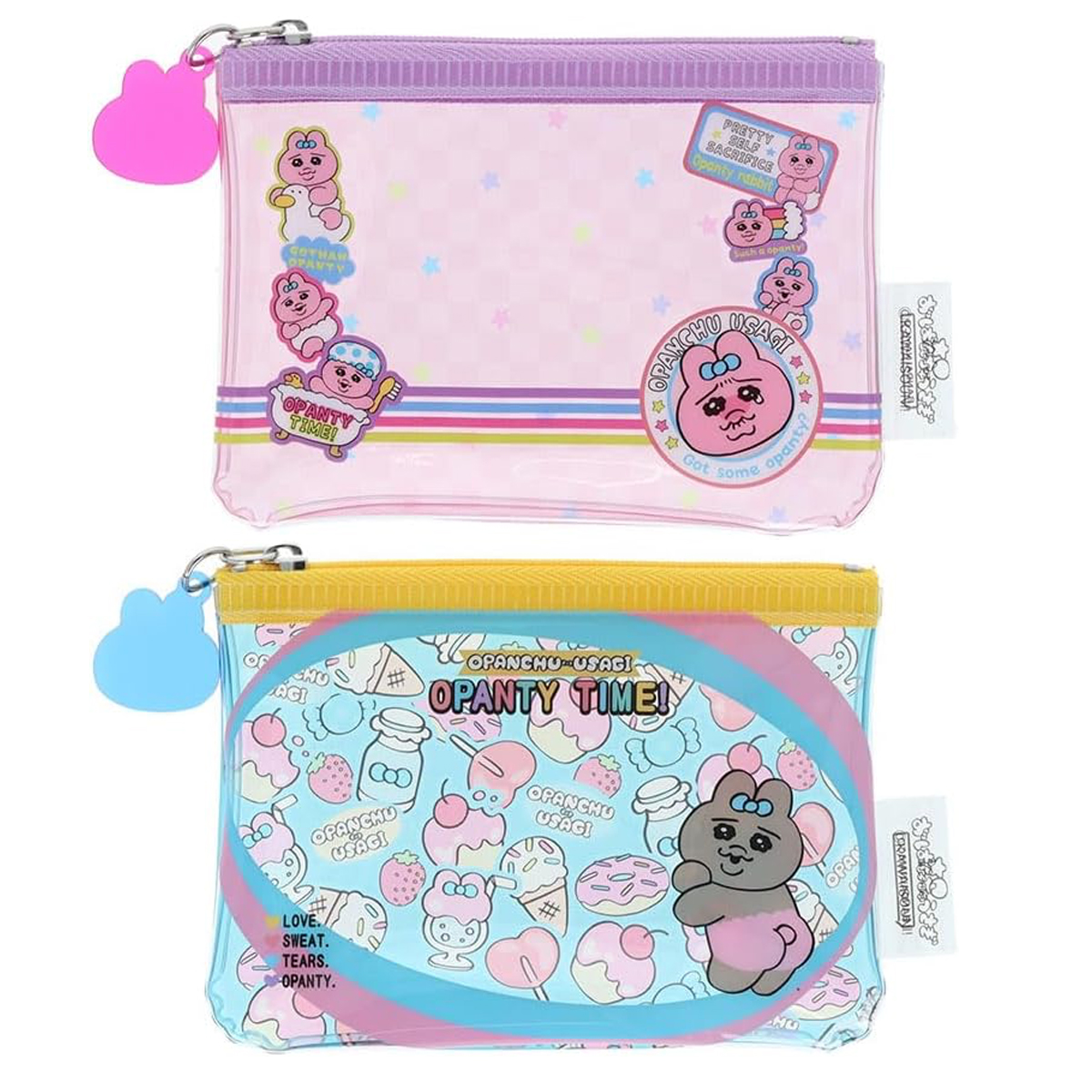 ミニポーチ おぱんちゅうさぎ 文具 クリア かわいい