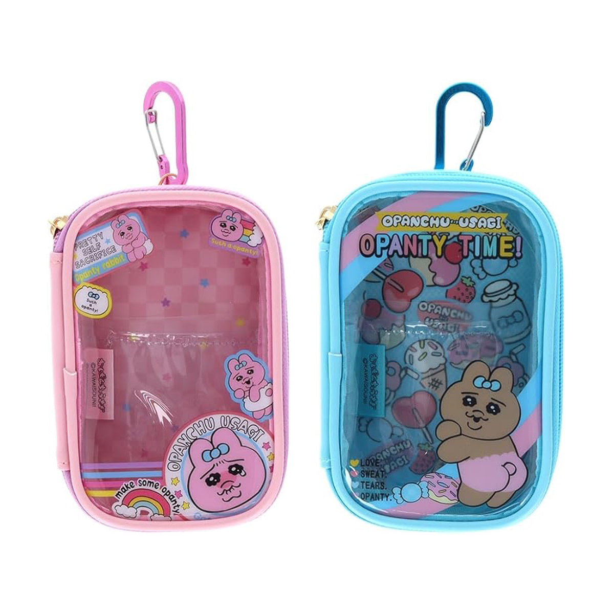 キャリーポーチ おぱんちゅうさぎ 文具 クリア かわいい 推し活