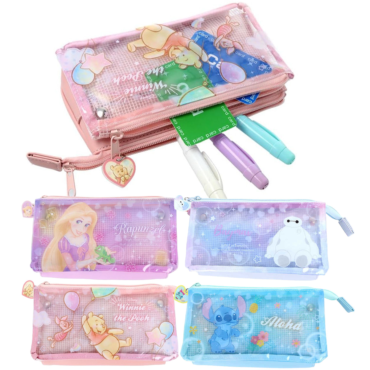 ディズニー 多機能フラットペンケース