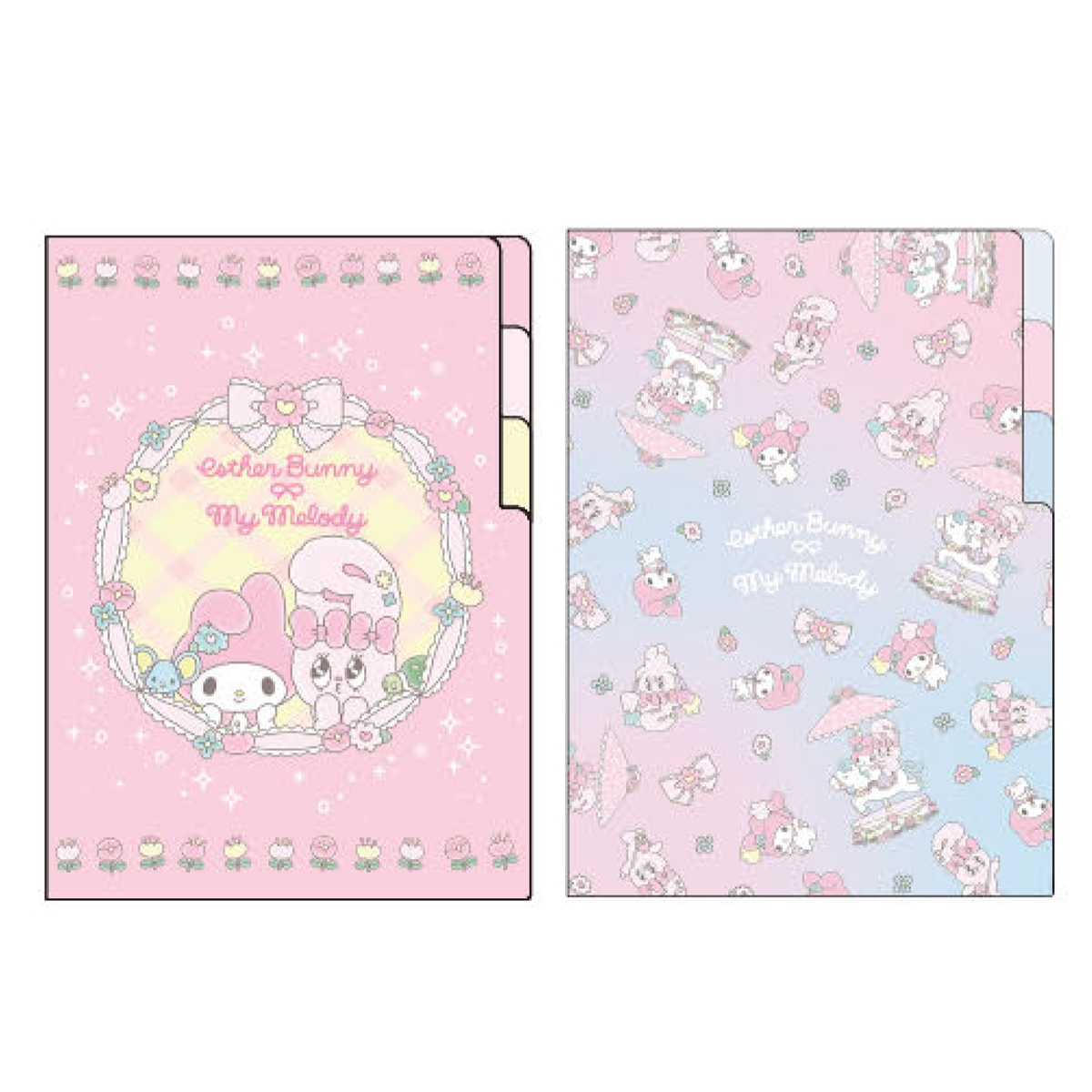 《予約：12月発売、受注締切10月7日》クリアファイルA5 3P エスターバニー×マイメロディ2 P/ミックス
