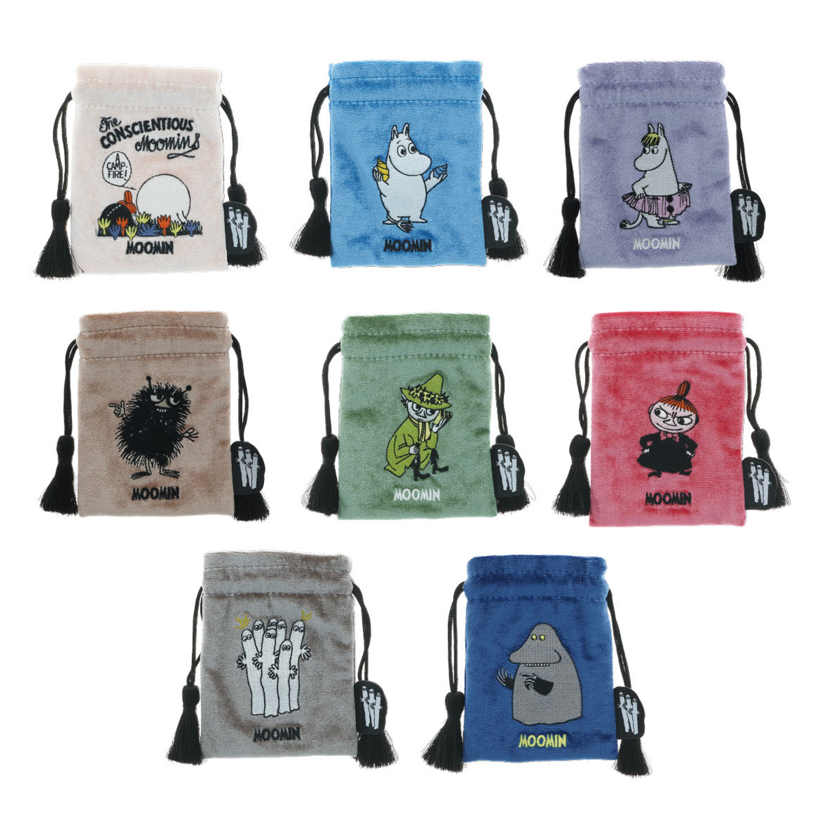 MOOMIN ムーミン 刺繍ミニ巾着 ランダム