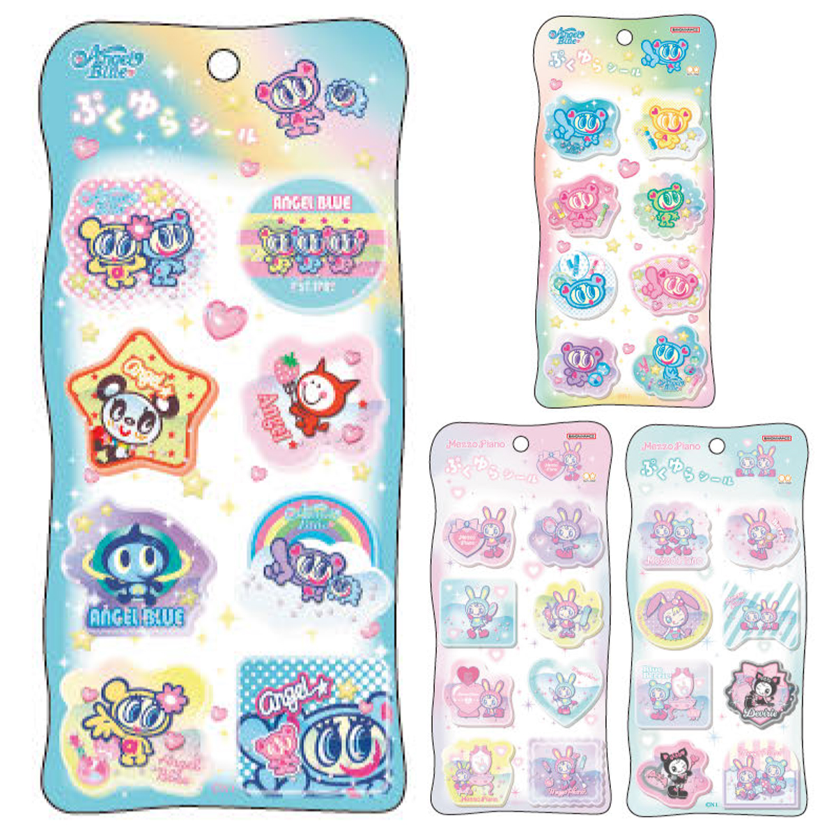 《予約：12月発売、受注締切10月14日》ぷくゆらシール ナルミヤキャラクターズ2 エンジェルブルー コスメ/エンジェルブルー みんな/メゾピアノジュニア コスメ/メゾピアノジュニア みんな