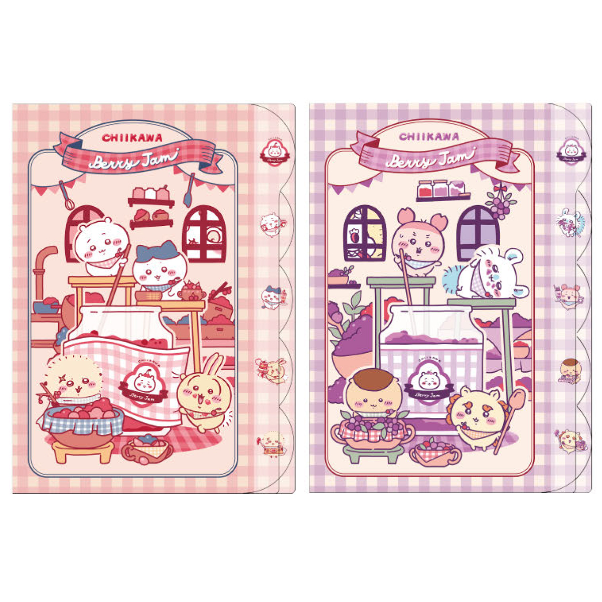 《予約:2027年1月発売・受注締切11/24(火)》ダイカットクリアファイル5P ちいかわ Berry Jam レッド/パープル