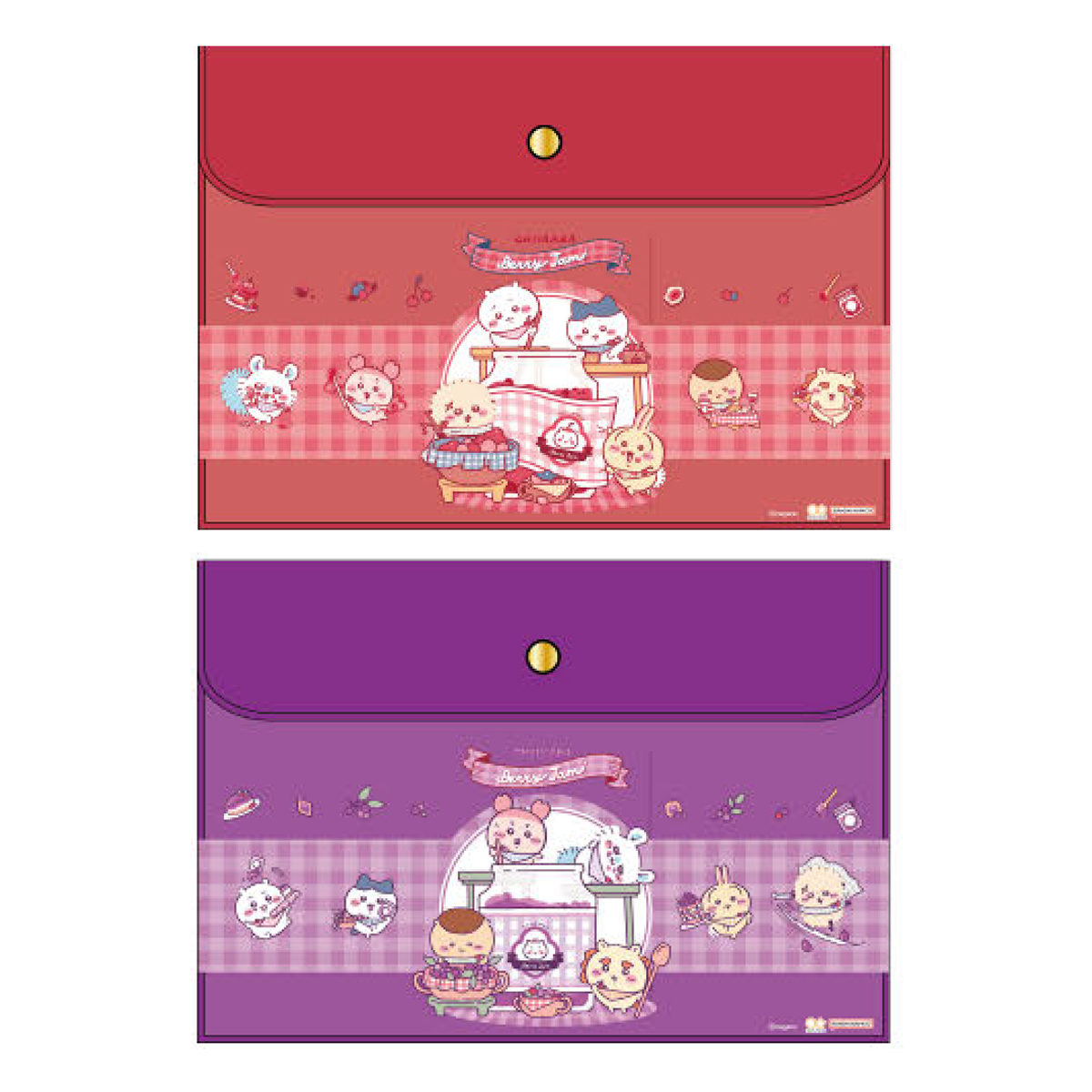 《予約:2027年1月発売・受注締切11/24(火)》フラットケース ちいかわ Berry Jam レッド/パープル