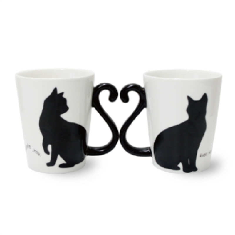 ツインマグ シンプル 猫のしっぽ ギフト プレゼント 結婚祝い 結婚記念日 マグカップ