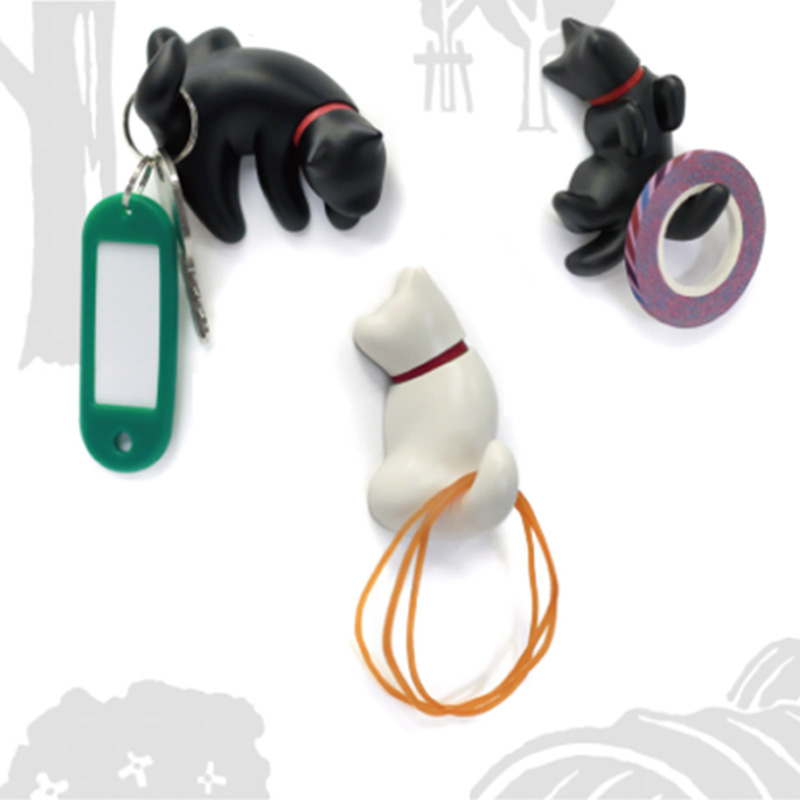 イヌ磁石 しっぽに小物をかけられる 雑貨 犬グッズ マグネット