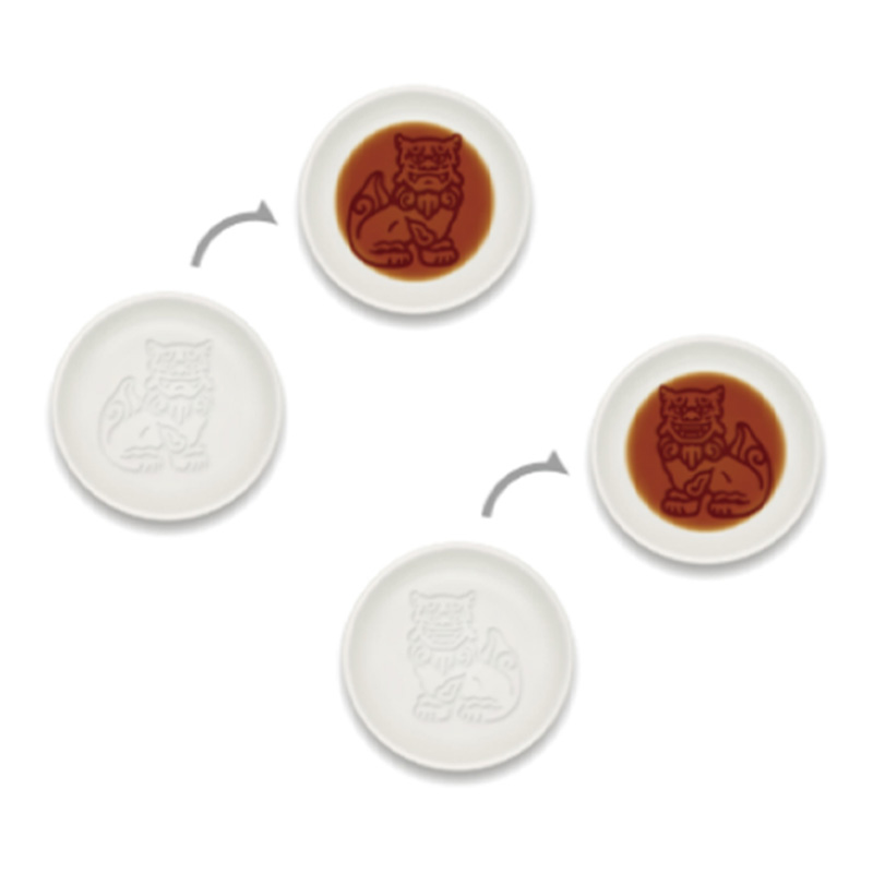 シーサー醤油皿 2枚セット しょうゆ皿 小皿 沖縄 食器