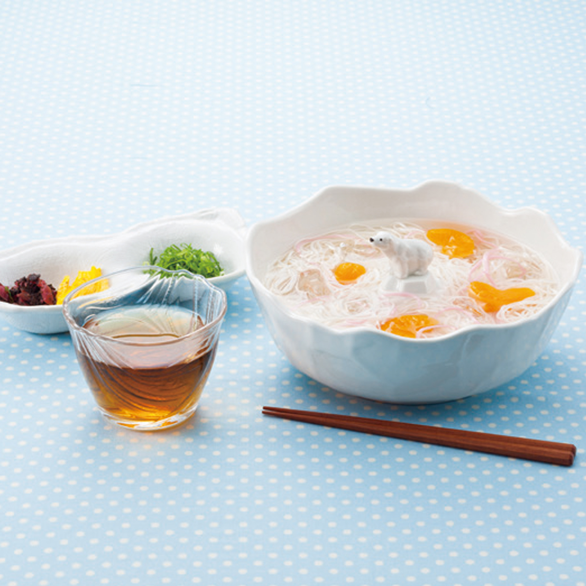 シロクマ そうめん鉢&お猪口 食器
