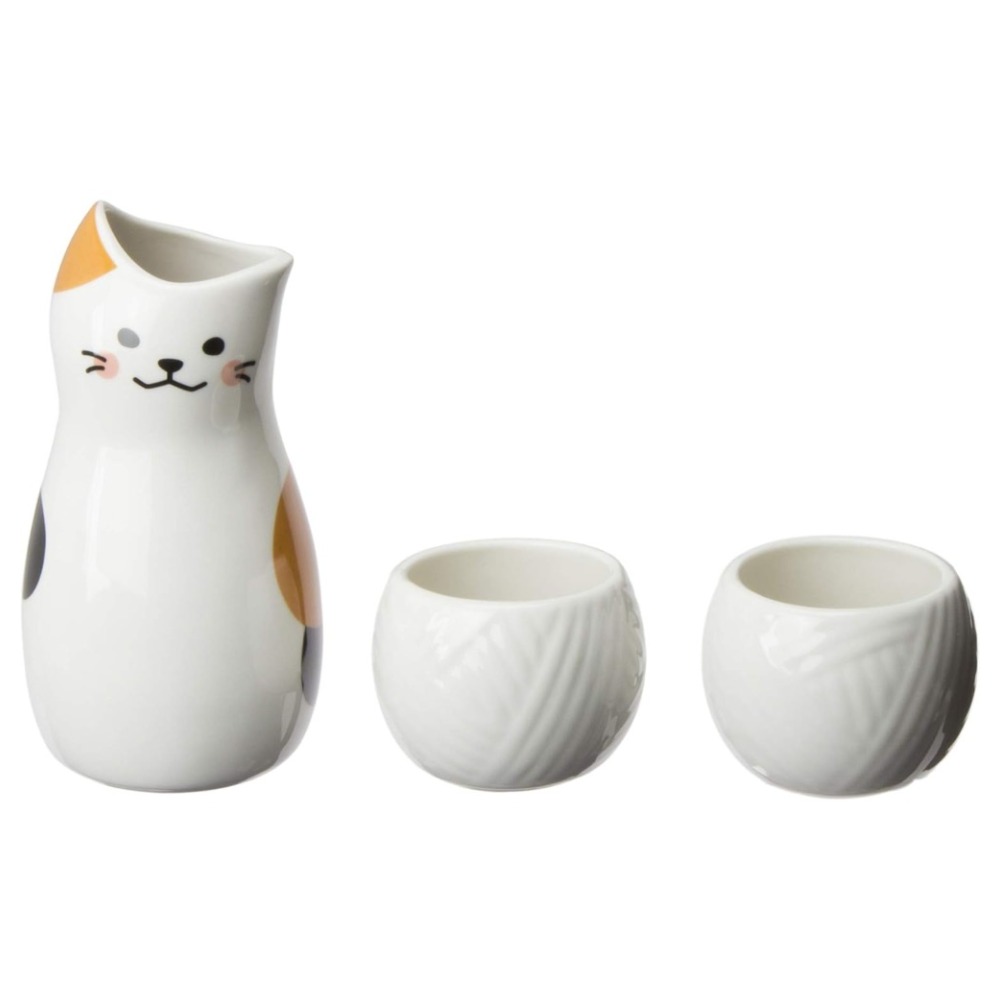 とっくり&おちょこセット 猫 徳利&お猪口