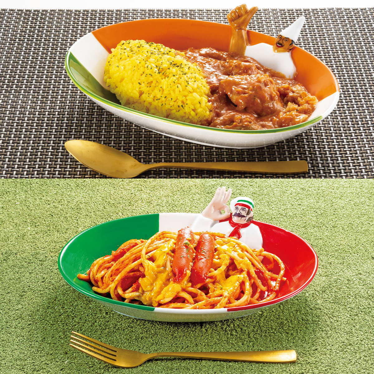 インドおじさんのカレー皿&イタリアおじさんのパスタ皿 食器