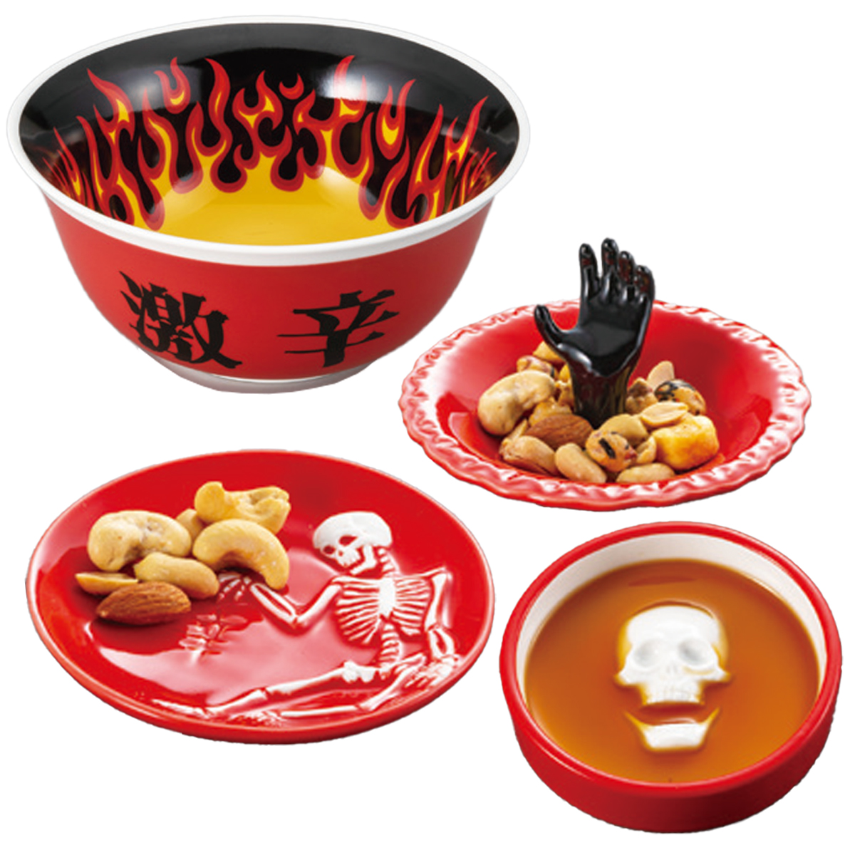 激辛シリーズ ラーメン鉢&小皿&醤油皿 食器
