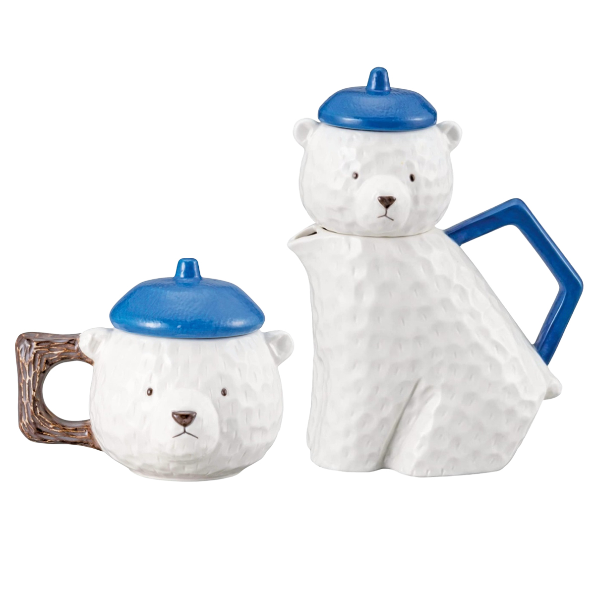 【Beret Bear】ベレーベア シロクマ マグカップ&ティーフォーワン ティーポット&ティーカップ